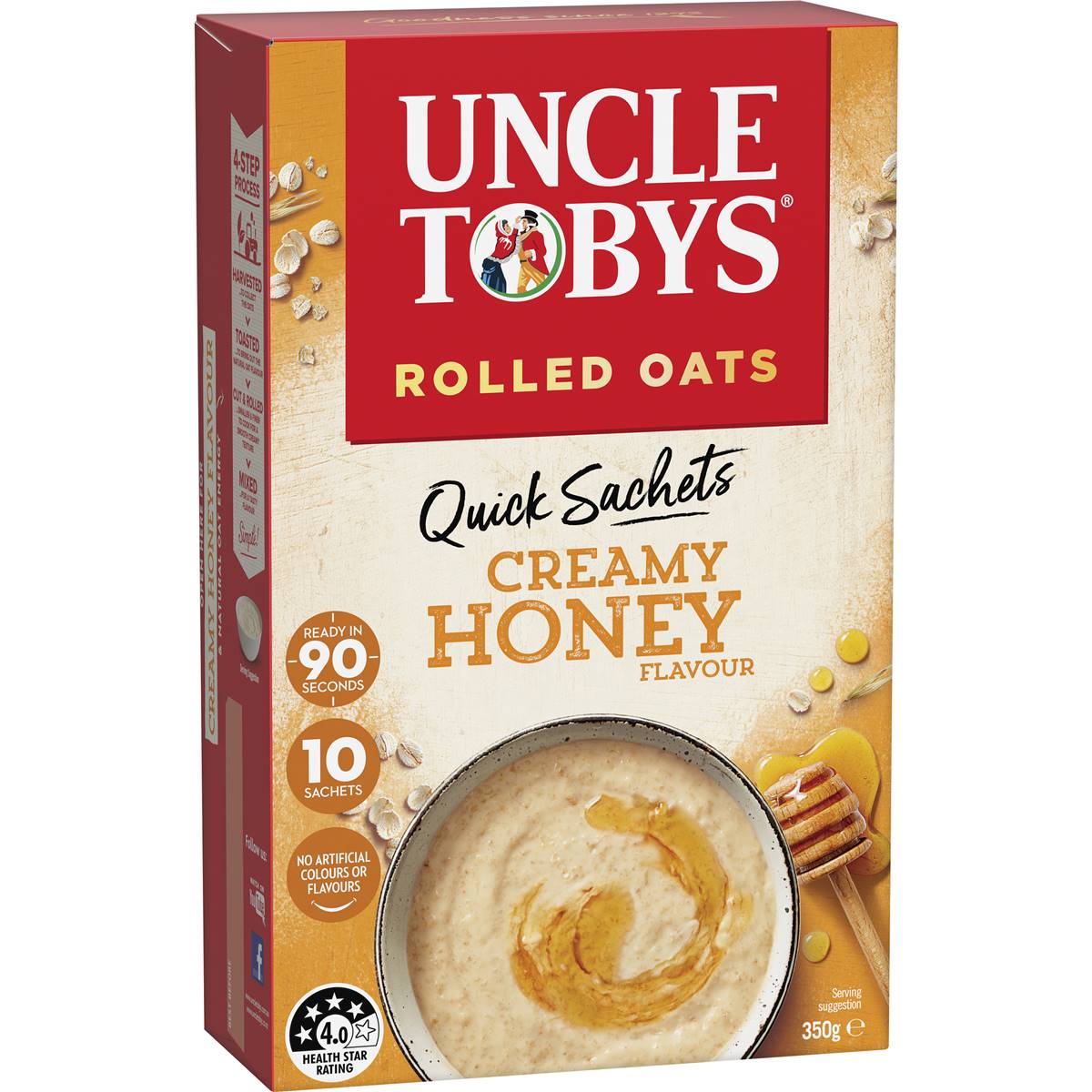 Calories in Uncle Tobys Oats Quick Sachets Creamy Honey Porridge