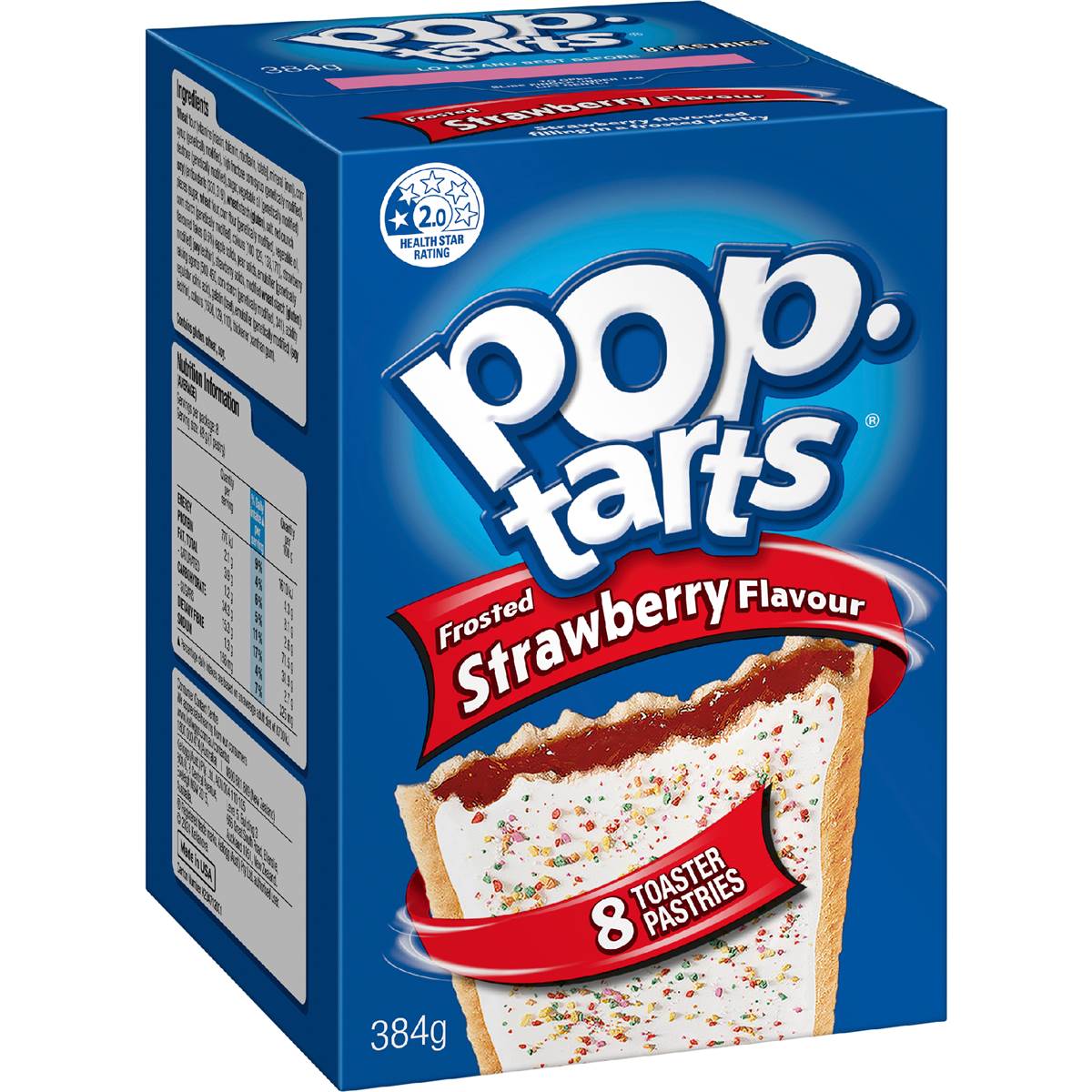 Calories in Kellogg's Pop Tarts Frosted Strawberry Toaster Pastries