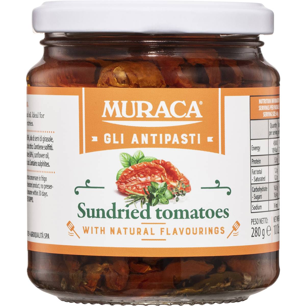 Calories in Sacla Italian Antipasti, Sundried Tomatoes
