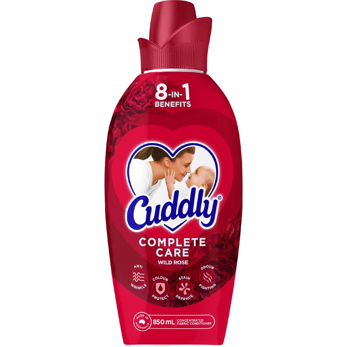 Cuddly Concentrate Fabric Conditioner Complete Care Wild Rose 850mL