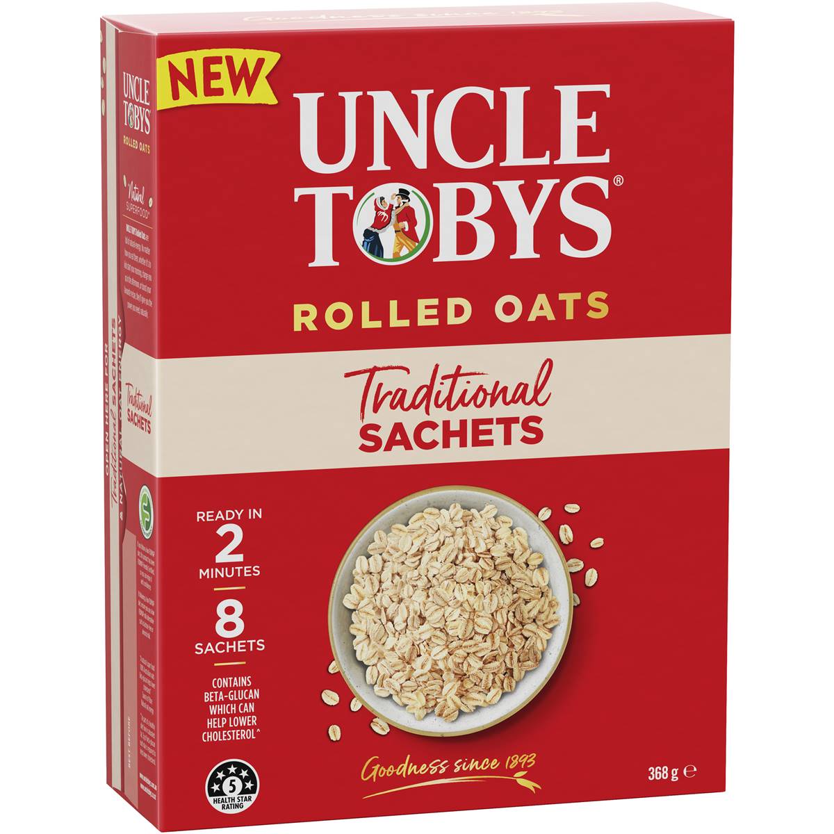 Calories in Uncle Tobys Oats Porridge Traditional Sachets