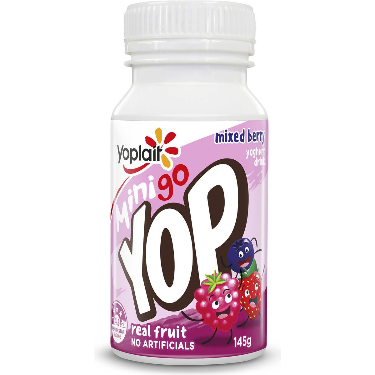 Calories in Yoplait Yop Mini Go Kids Yoghurt Drink Mixed Berry calcount