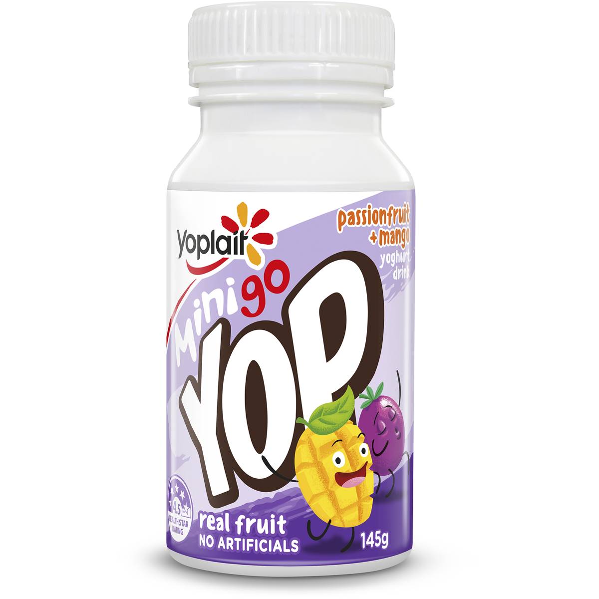 Calories in Yoplait Yop Mini Go Kids Yoghurt Drink Passionfruit & Mango