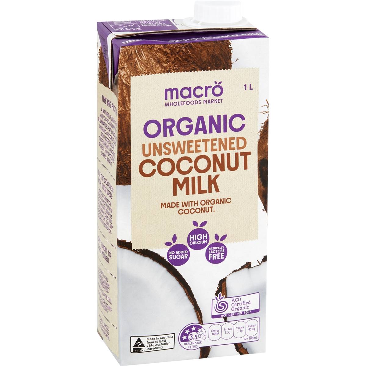 calories-in-coles-organic-unsweetened-coconut-milk-calcount