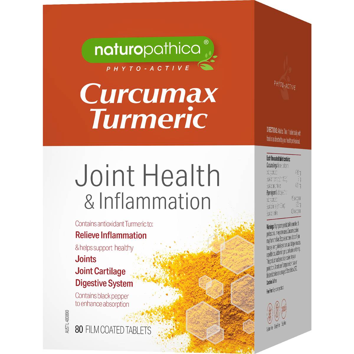 Naturopathica Curcumax Turmeric Daily Curcumin 3100Mg Tablets 80 pack