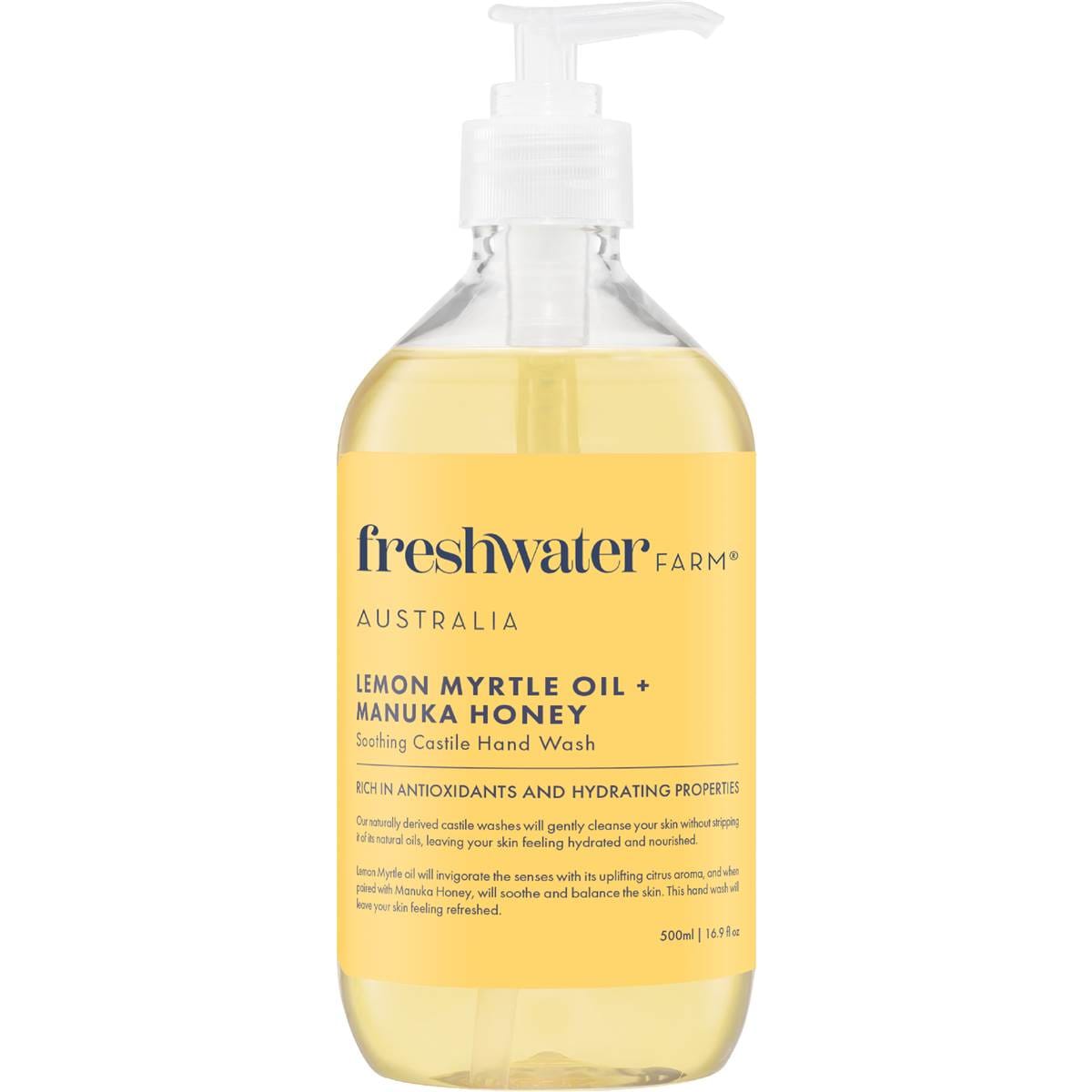 Freshwater Farm Australia Lemon Myrtle Oil + Manuka Honey Castile Hand Wash