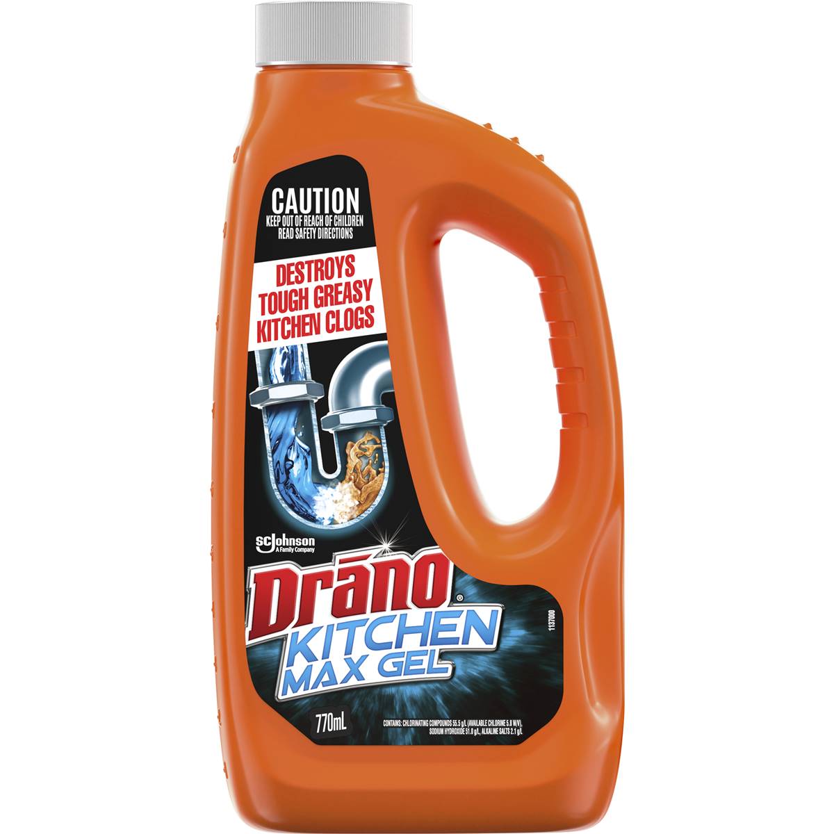 Drano Kitchen Max Gel Drain Cleaner 770mL