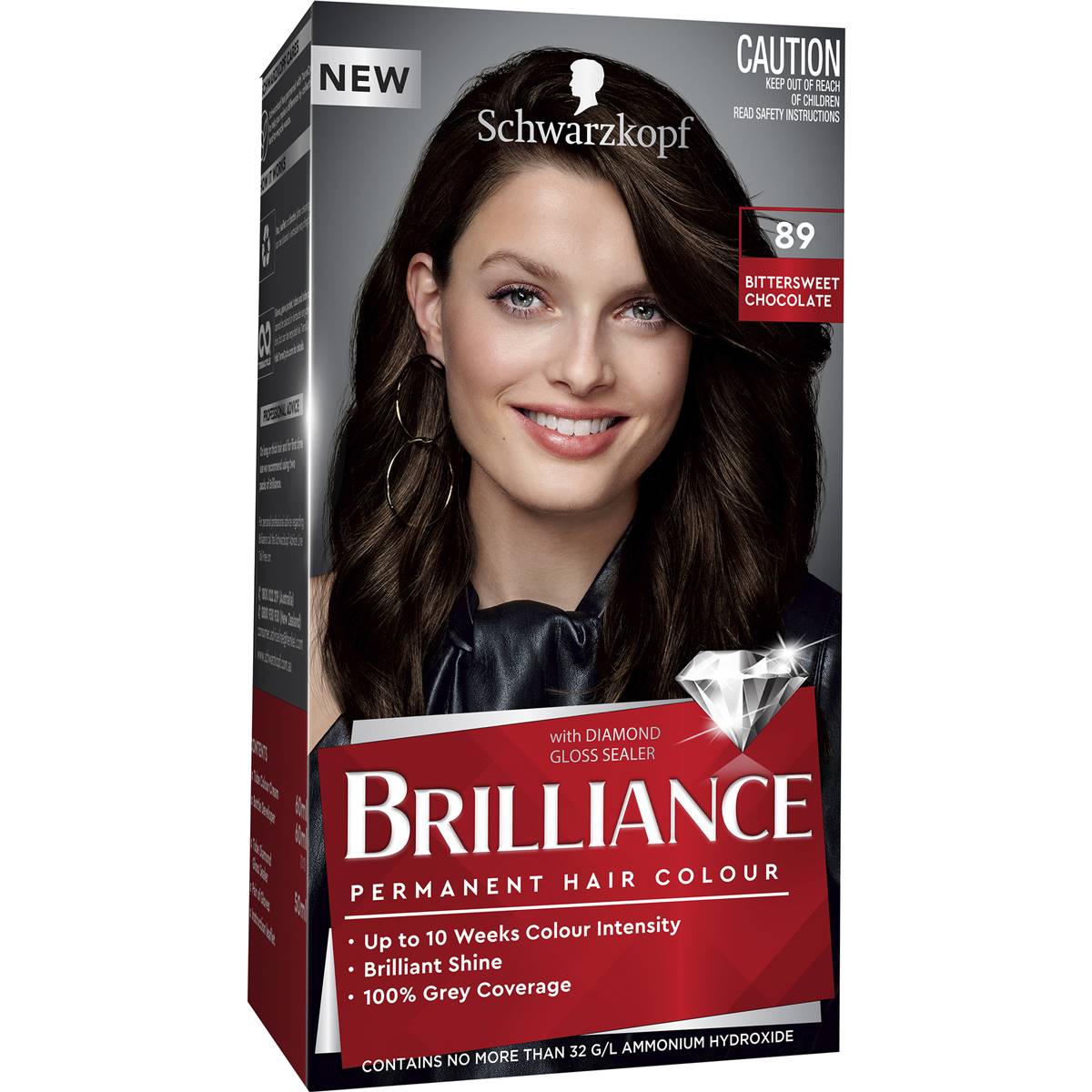 Schwarzkopf Brilliance Permanent Hair Colour Bittersweet Chocolate each