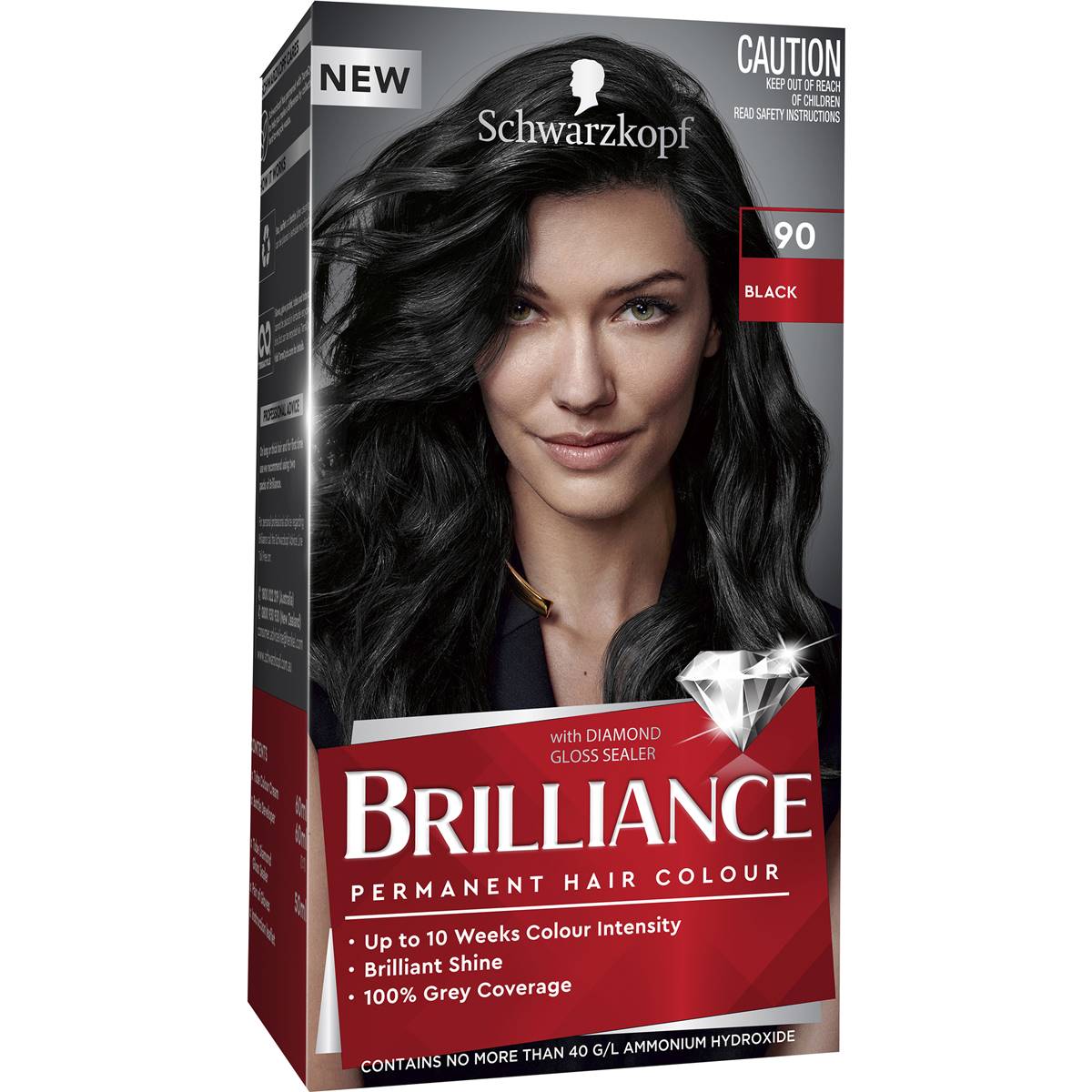 Schwarzkopf Brilliance Permanent Hair Colour Black each
