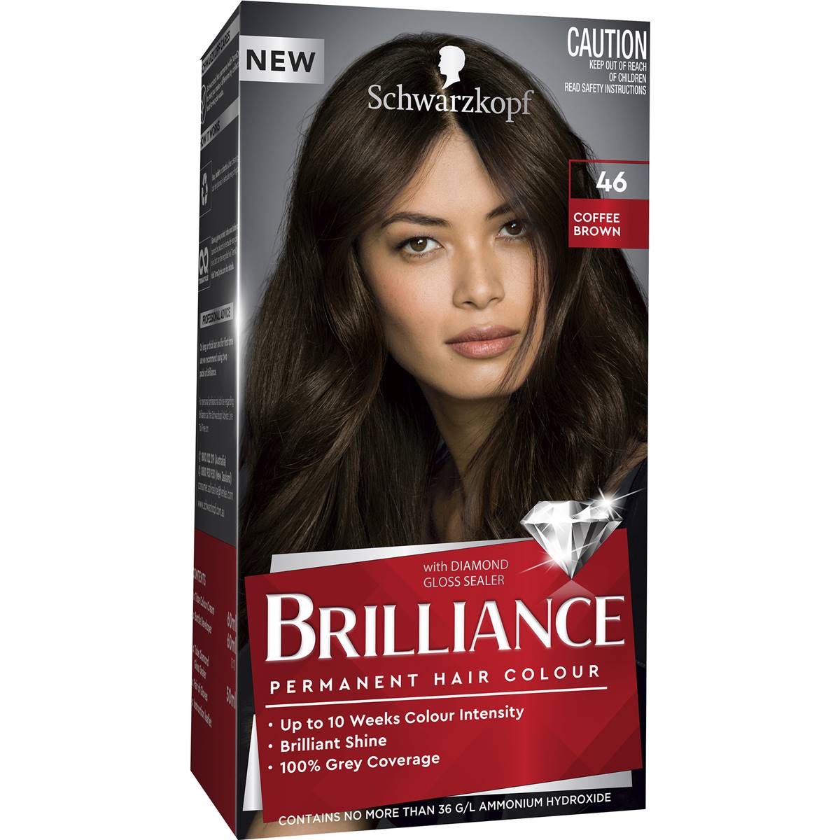 Schwarzkopf Brilliance Permanent Hair Colour Coffee Brown each