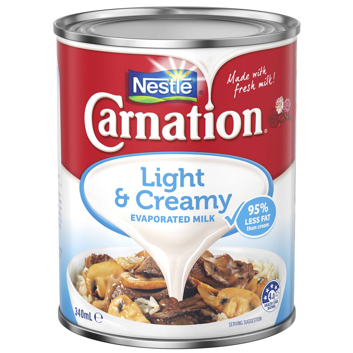 Calories in Nestle Carnation, Creamy Evaporated Milk