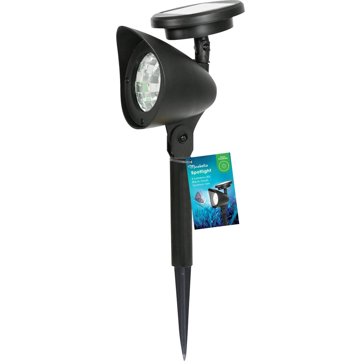 Mirabella Solar LED Black Spot Light