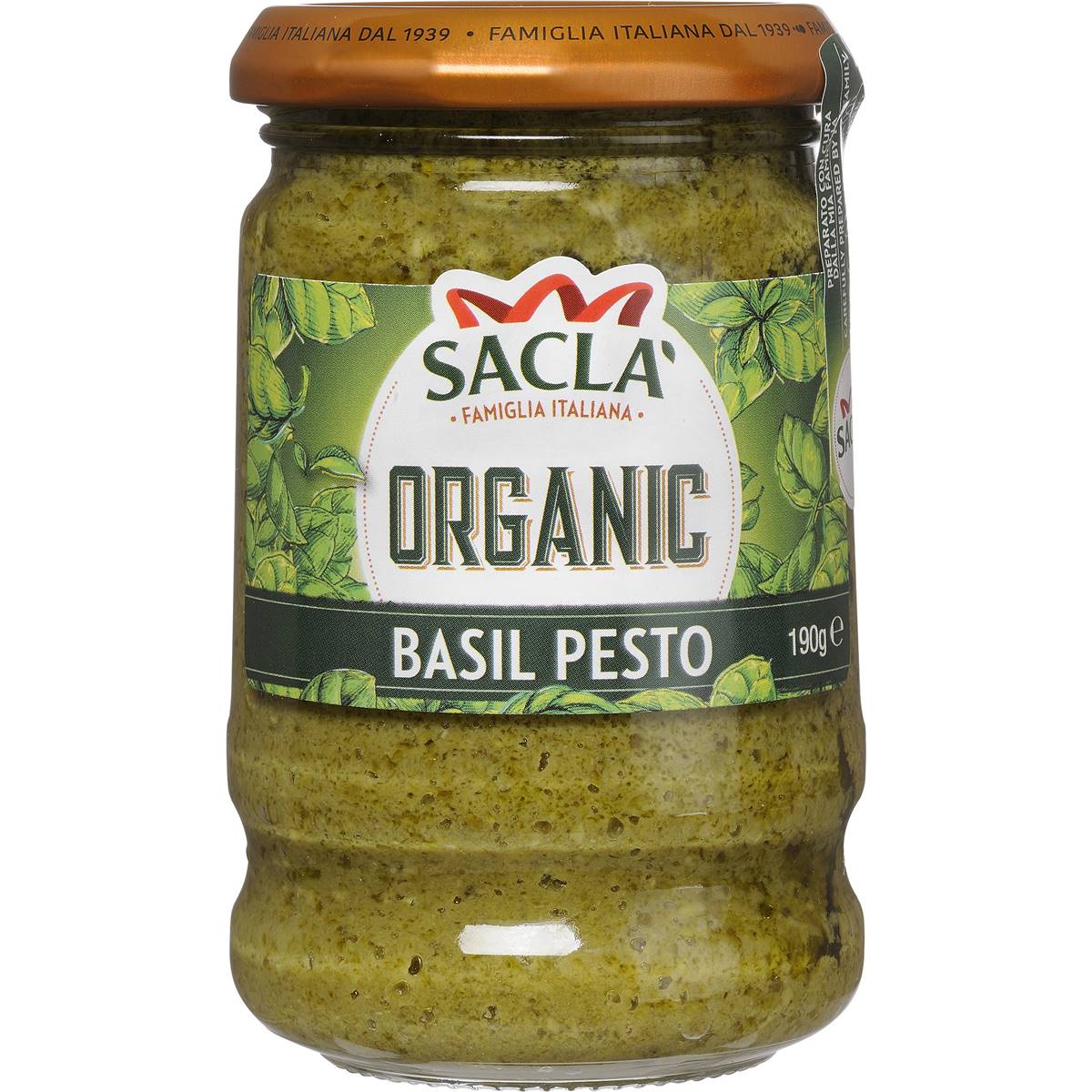 Calories in Sacla Pesto Classic Green calcount