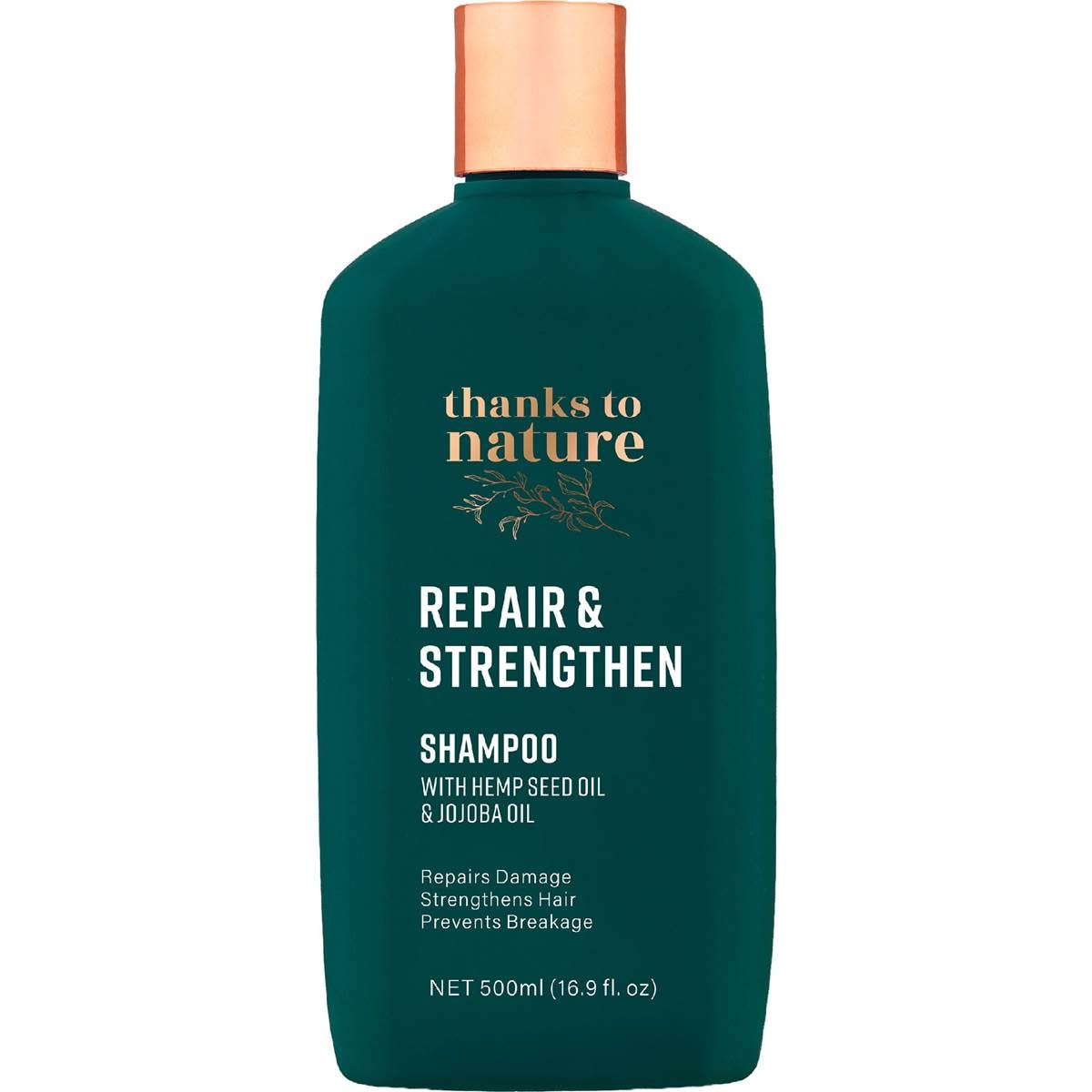 Thanks To Nature Repair & Strengthen Shampoo Hemp Seed Oil For Damaged Hair 500mL