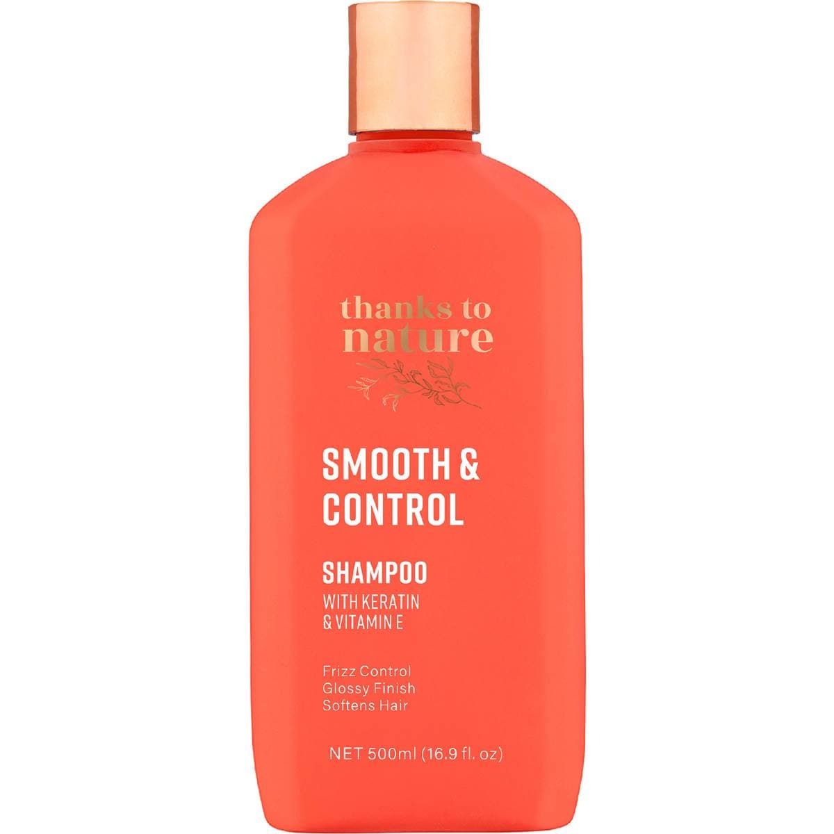 Thanks To Nature Smooth & Control Shampoo With Ketatin For Frizzy Hair 500mL