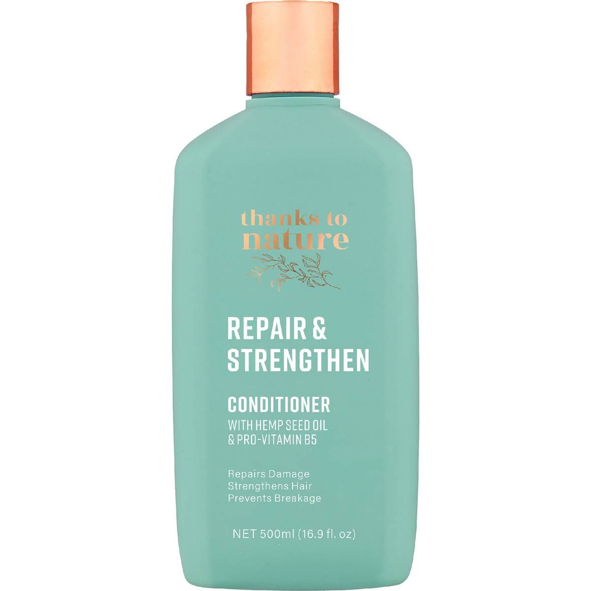Thanks To Nature Repair Strengthen Conditioner Hemp Seed Oil For Damaged Hair 500mL