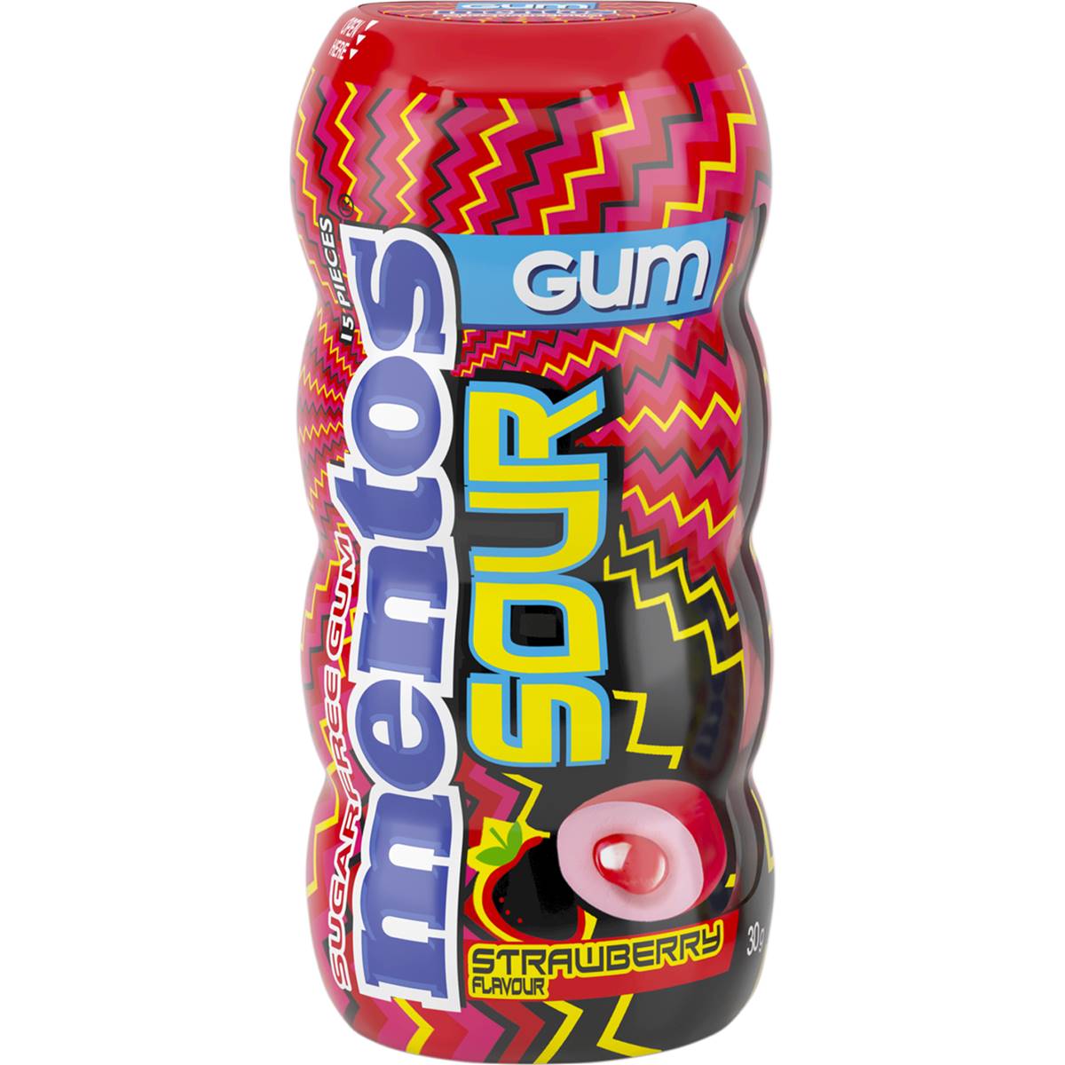 Calories in Mentos Sour Gum Strawberry calcount