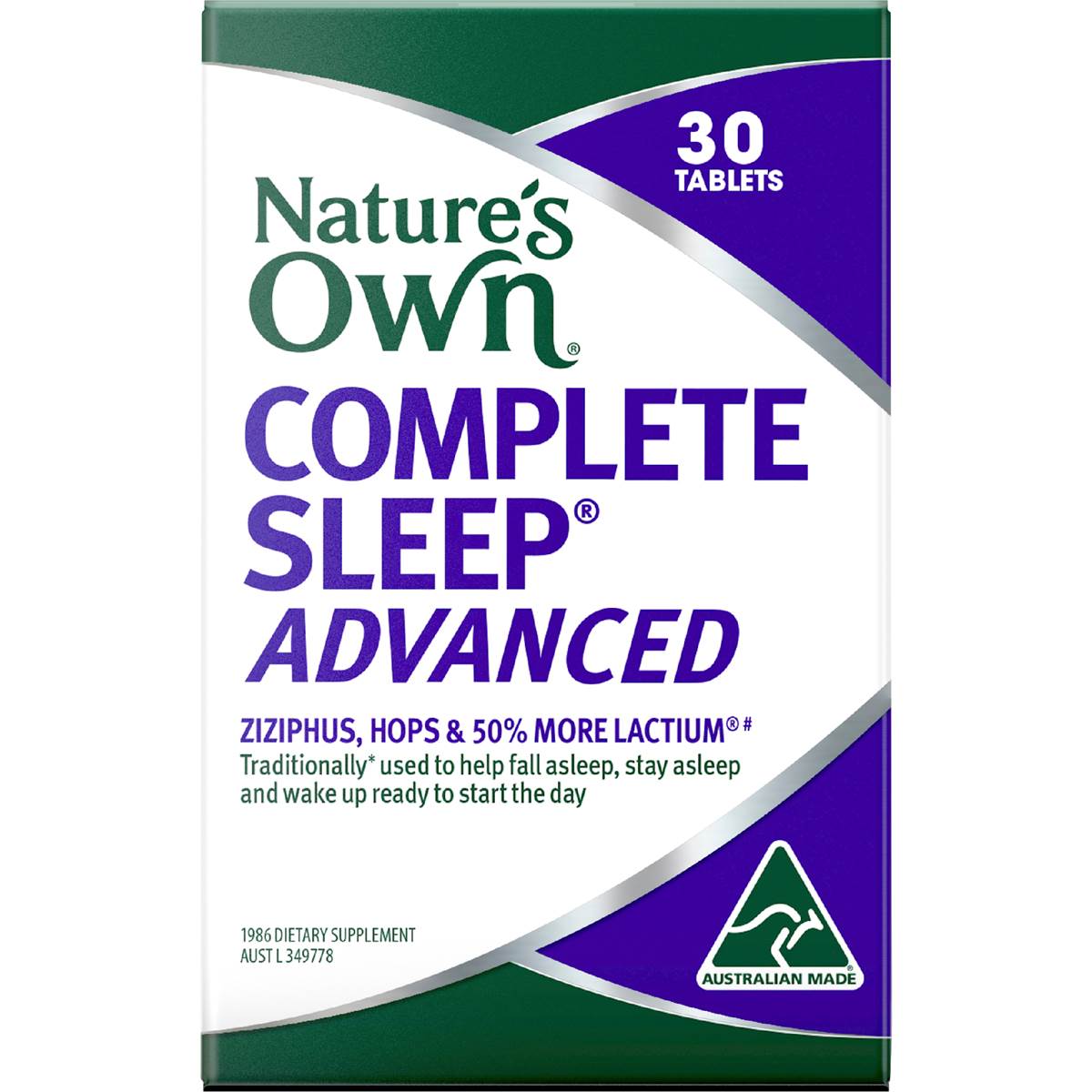 Nature's Own Complete Sleep Advanced Tablets For Stress Relief 30 pack