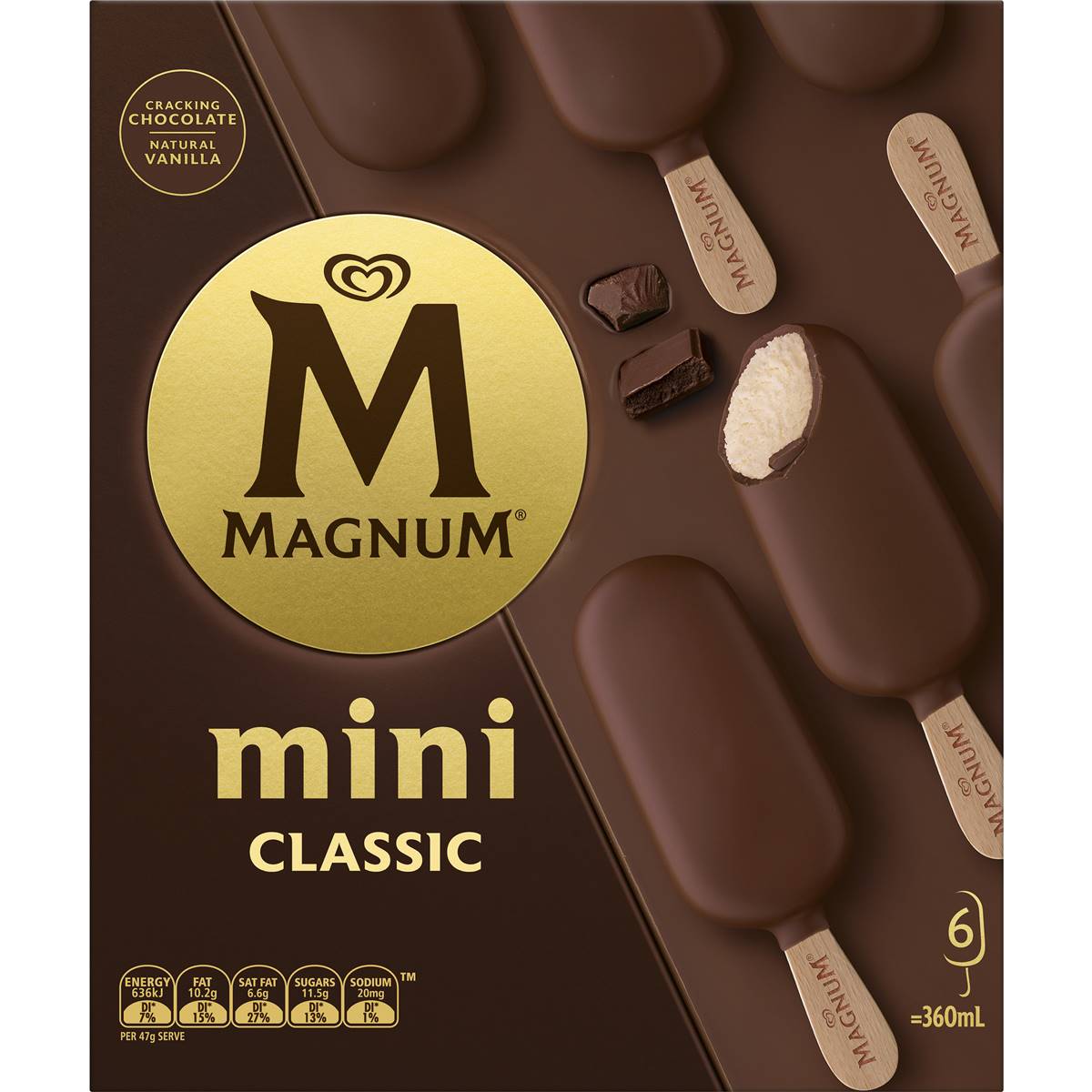 Calories in Magnum Mini Ice Cream Classic calcount