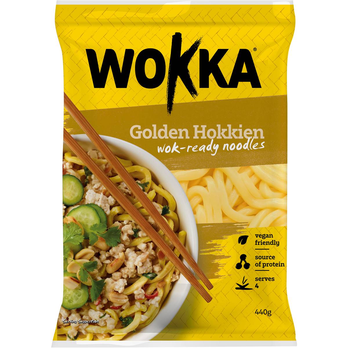 Calories in Wokka Noodles Golden Hokkien Shelf Fresh
