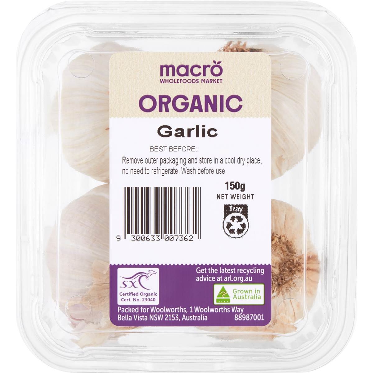Calories in Macro Organic Garlic Cloves calcount