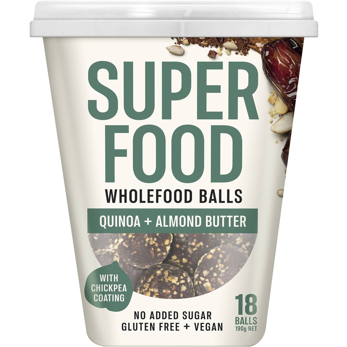 Calories in Tasti Superfood Balls Quinoa & Almond