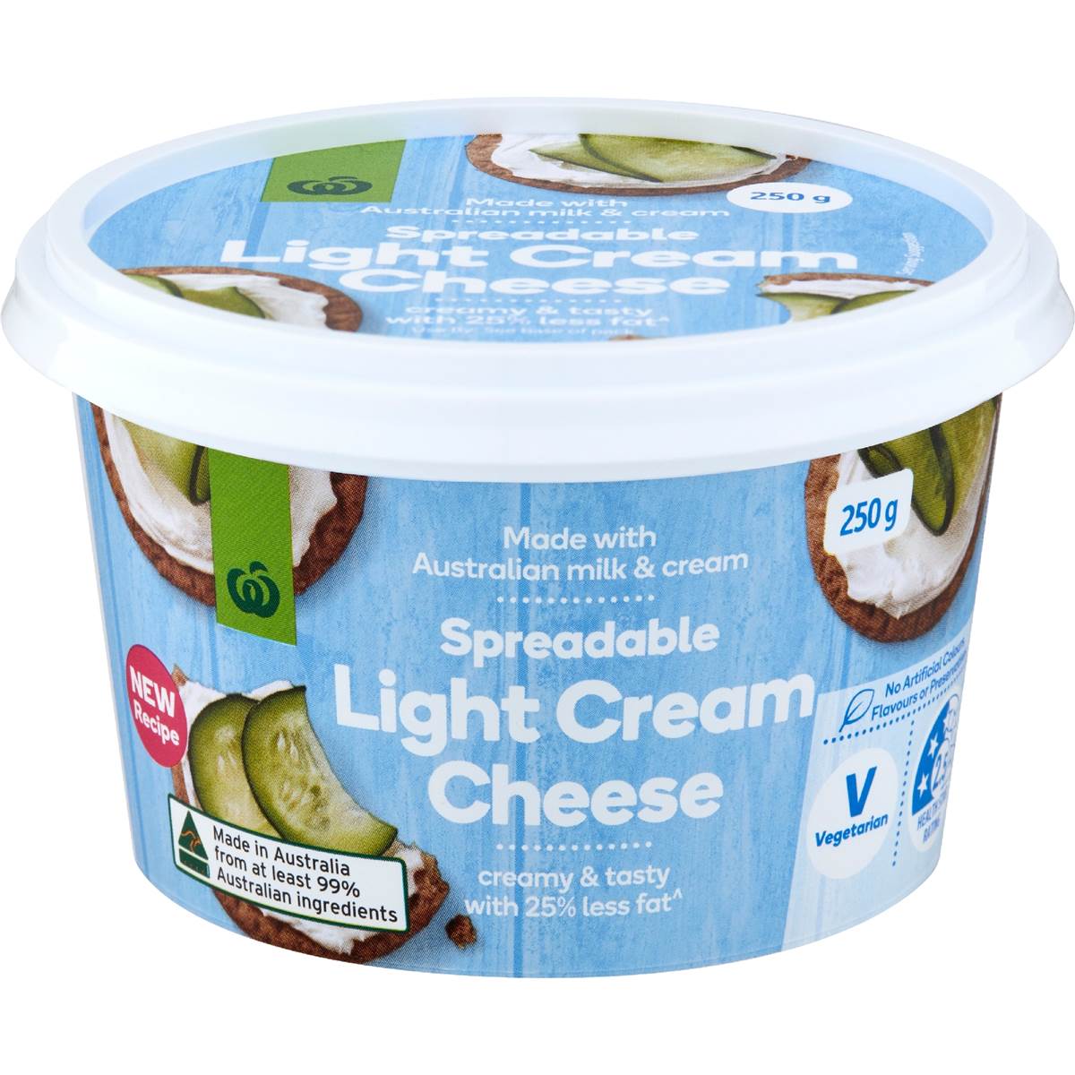 Woolworths Spreadable Light Cream Cheese