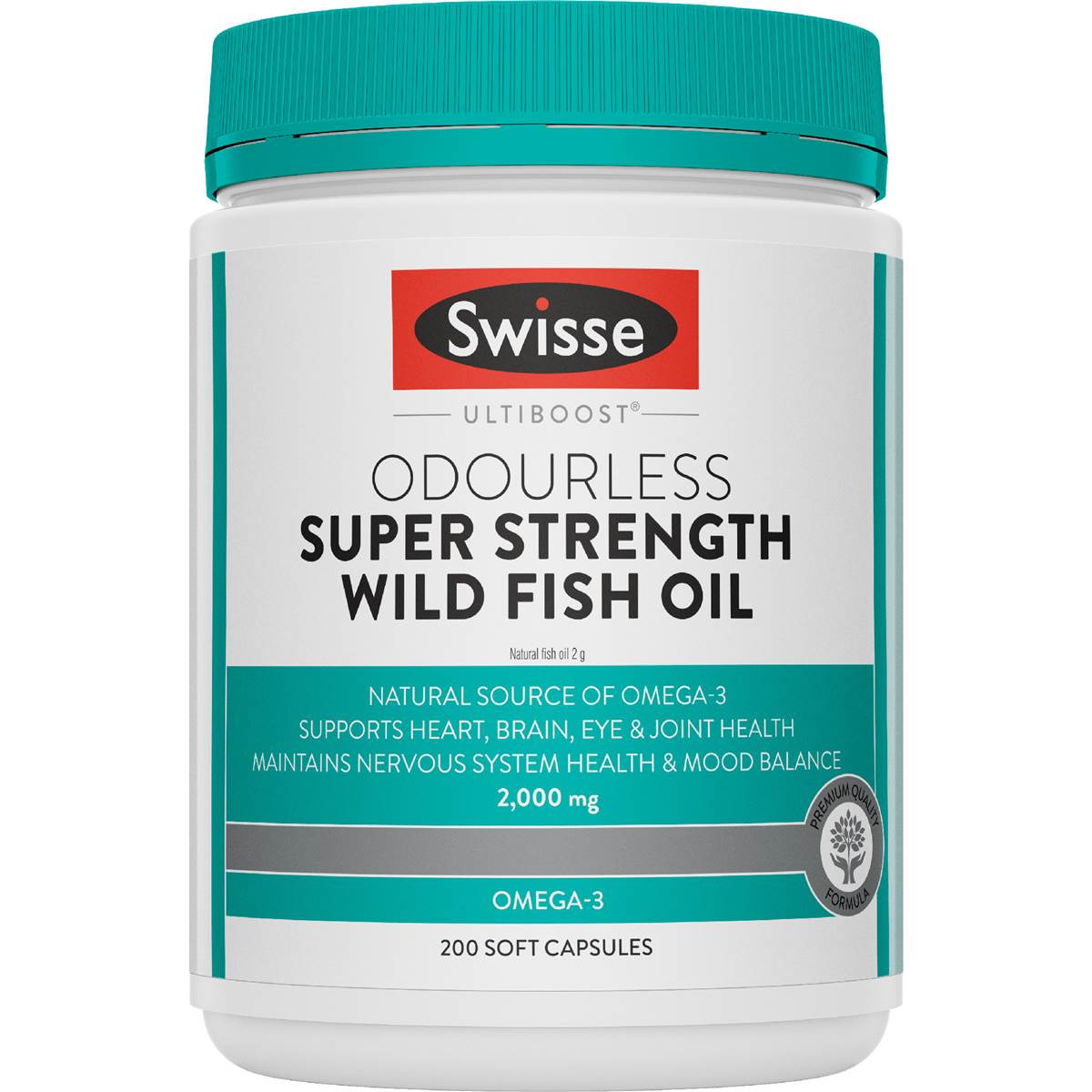 Swisse Ultiboost Odourless Super Strength Wild Fish Oil 200 pack