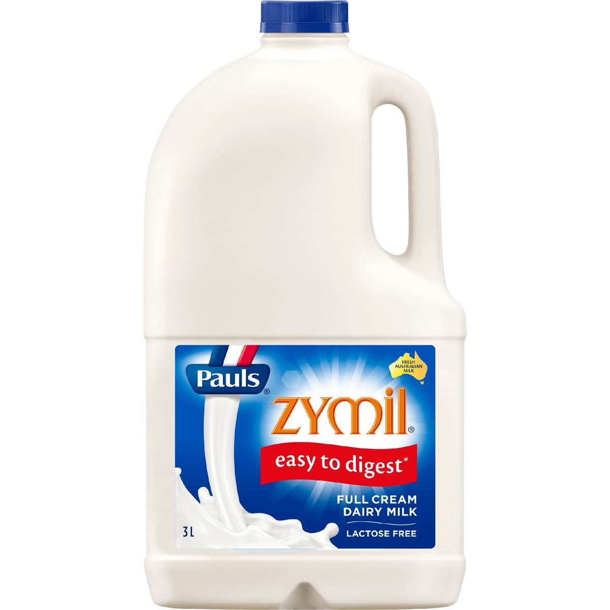 Pauls Zymil Lactose Free Full Cream Milk 3L