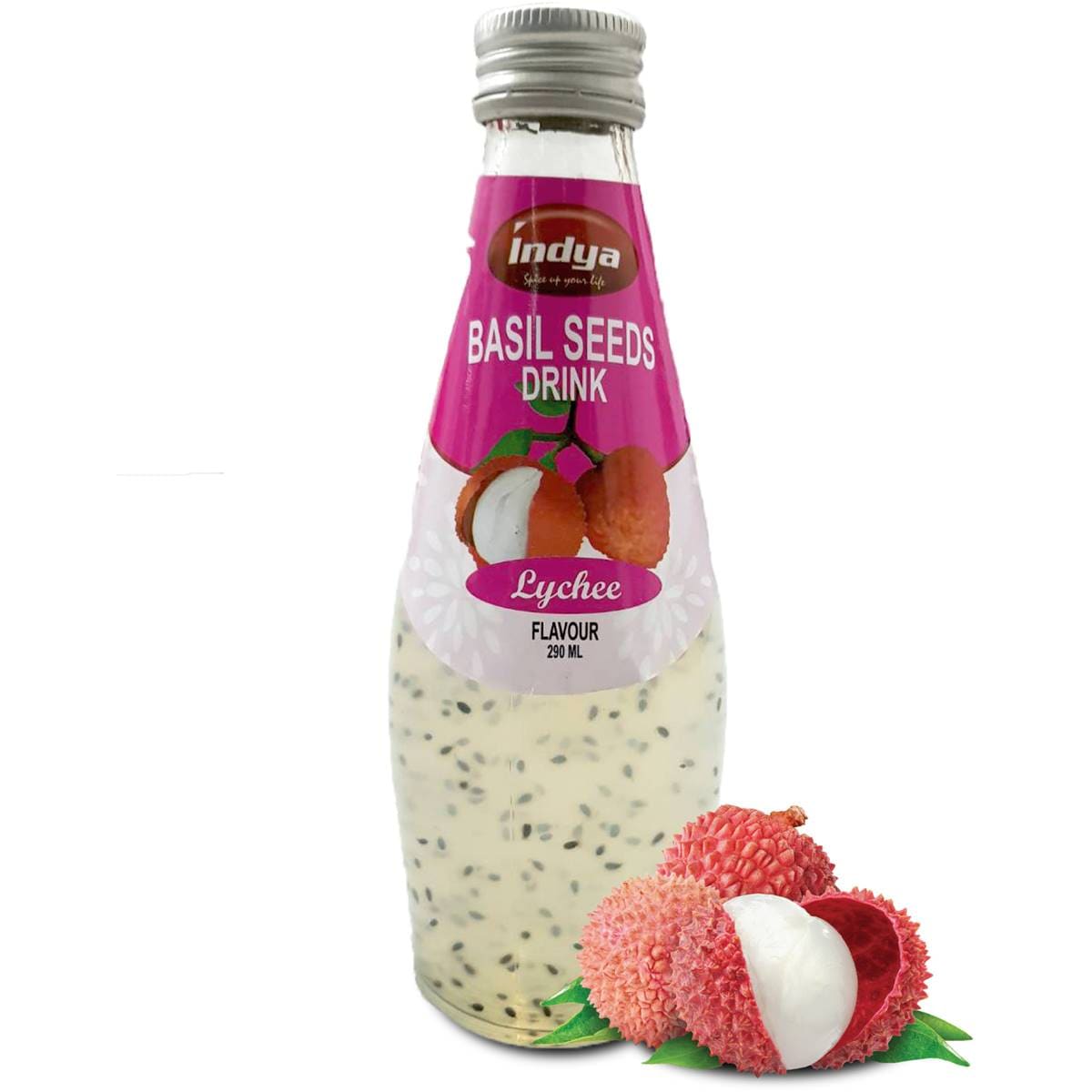 Indya Basil Seeds Drink Lychee Flavour
