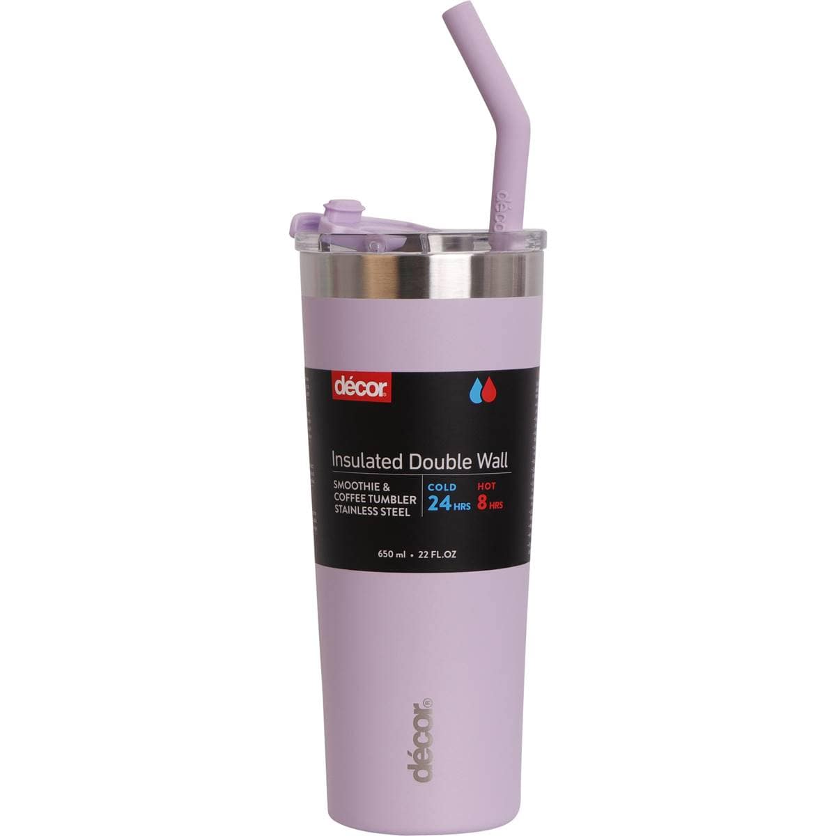 Decor Insulated Double Wall Tumbler Assorted 650mL each
