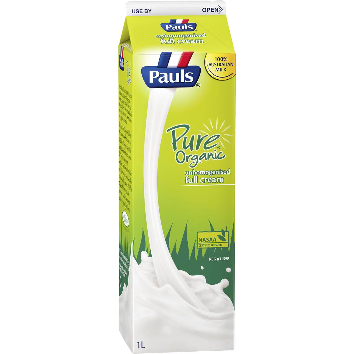 44 calories in Pauls Pure Organic Unhomogenised Low Fat Fresh Milk