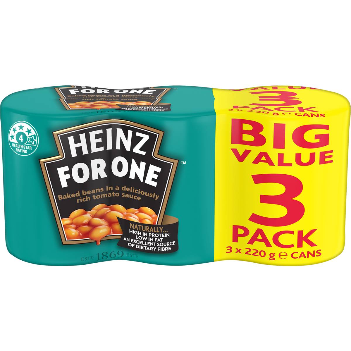 Calories in Heinz Beanz Baked Beans In Tomato Sauce Multipack Calorie