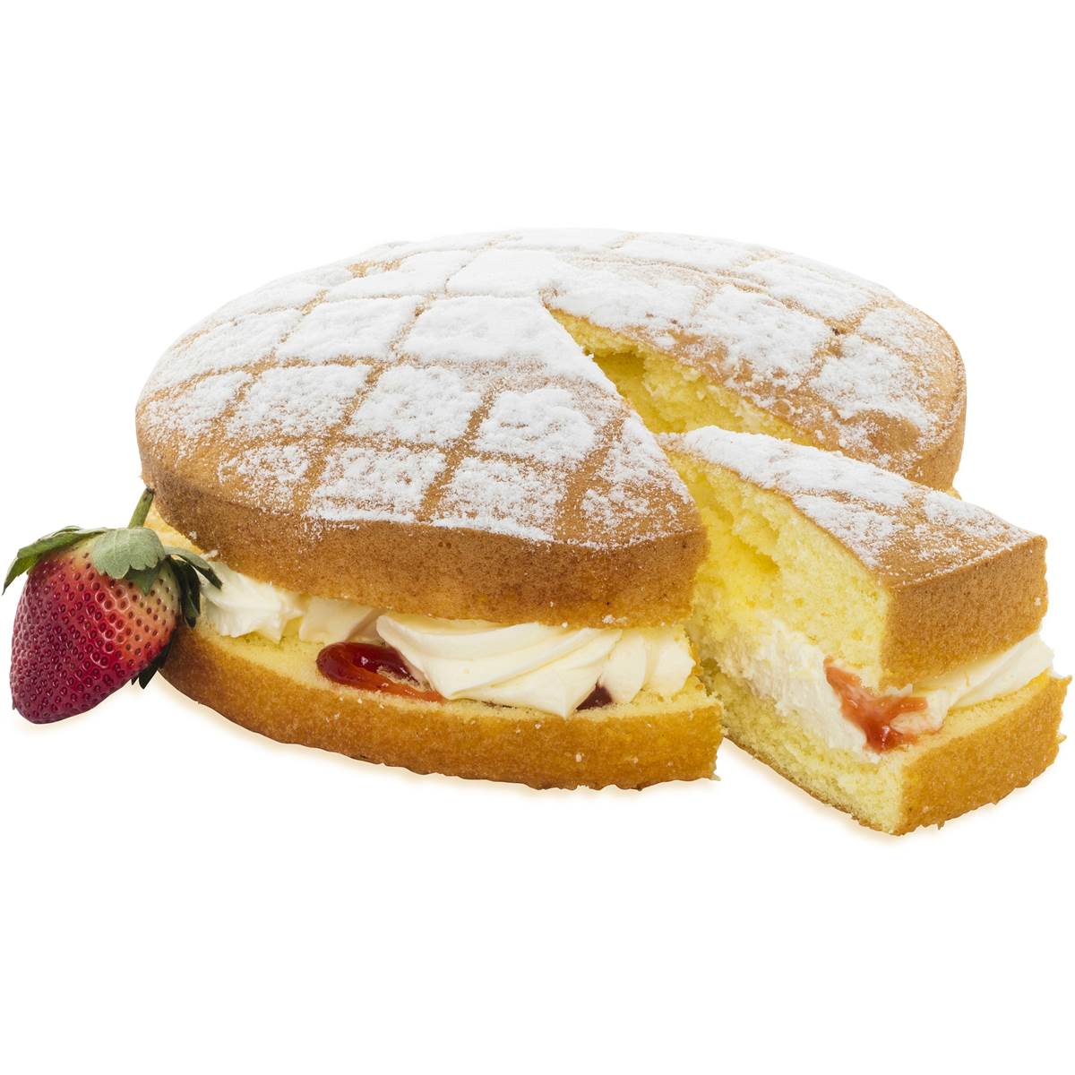 Calories in Woolworths Sponge Fresh Cream & Jam Cake calcount
