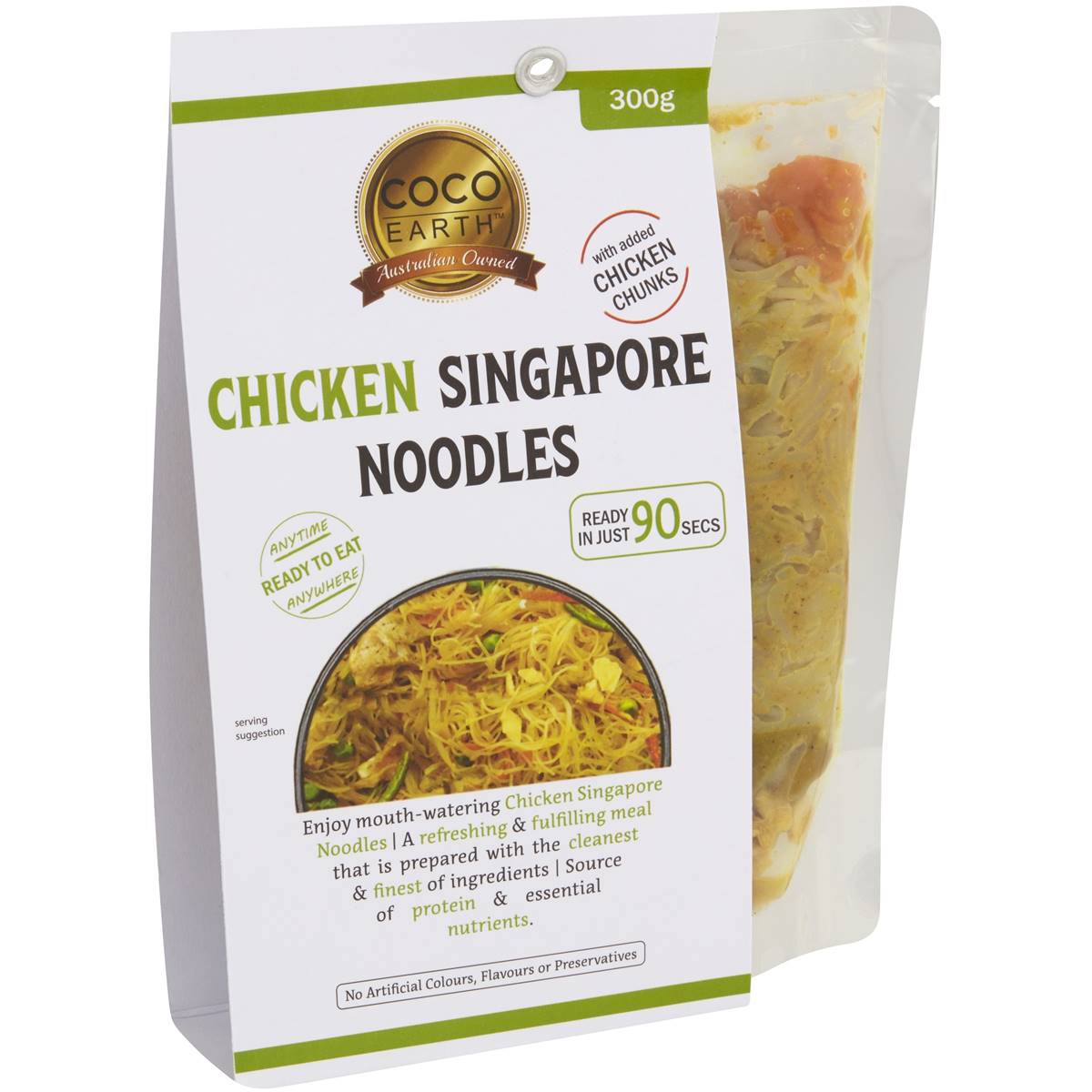 Calories in Coco Earth Chicken Singapore Noodles