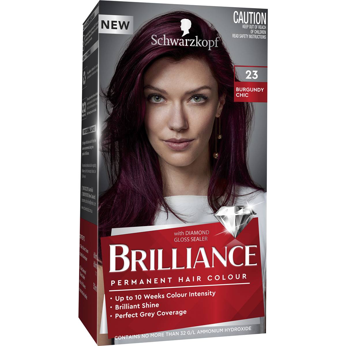 Schwarzkopf Brilliance Permanent Hair Colour Burgundy Chic each