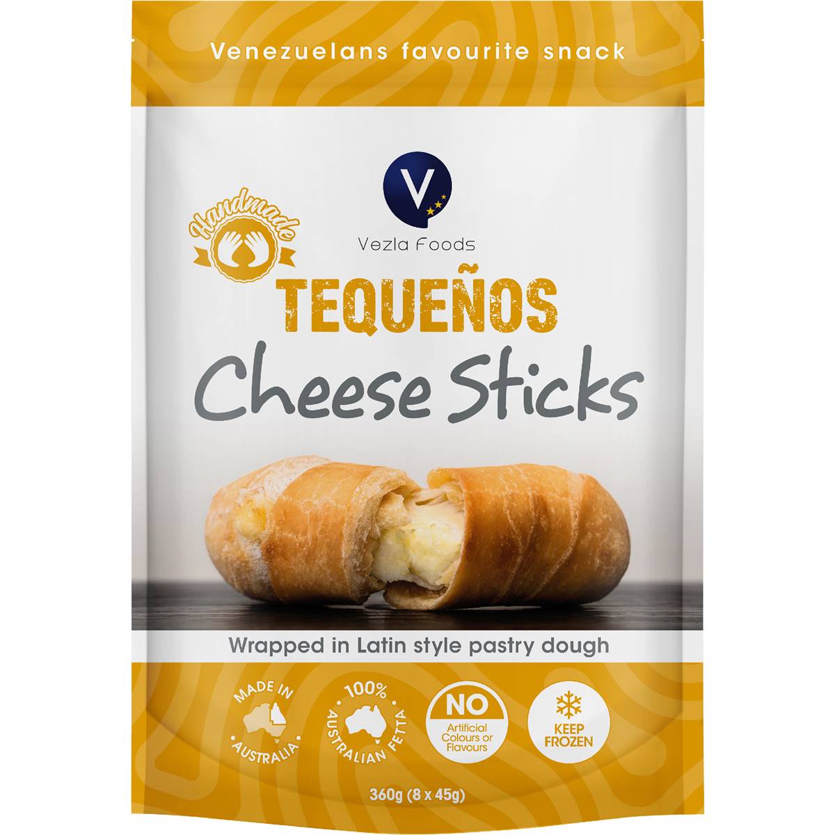 Calories in Vezla Foods Tequenos Cheese Sticks calcount