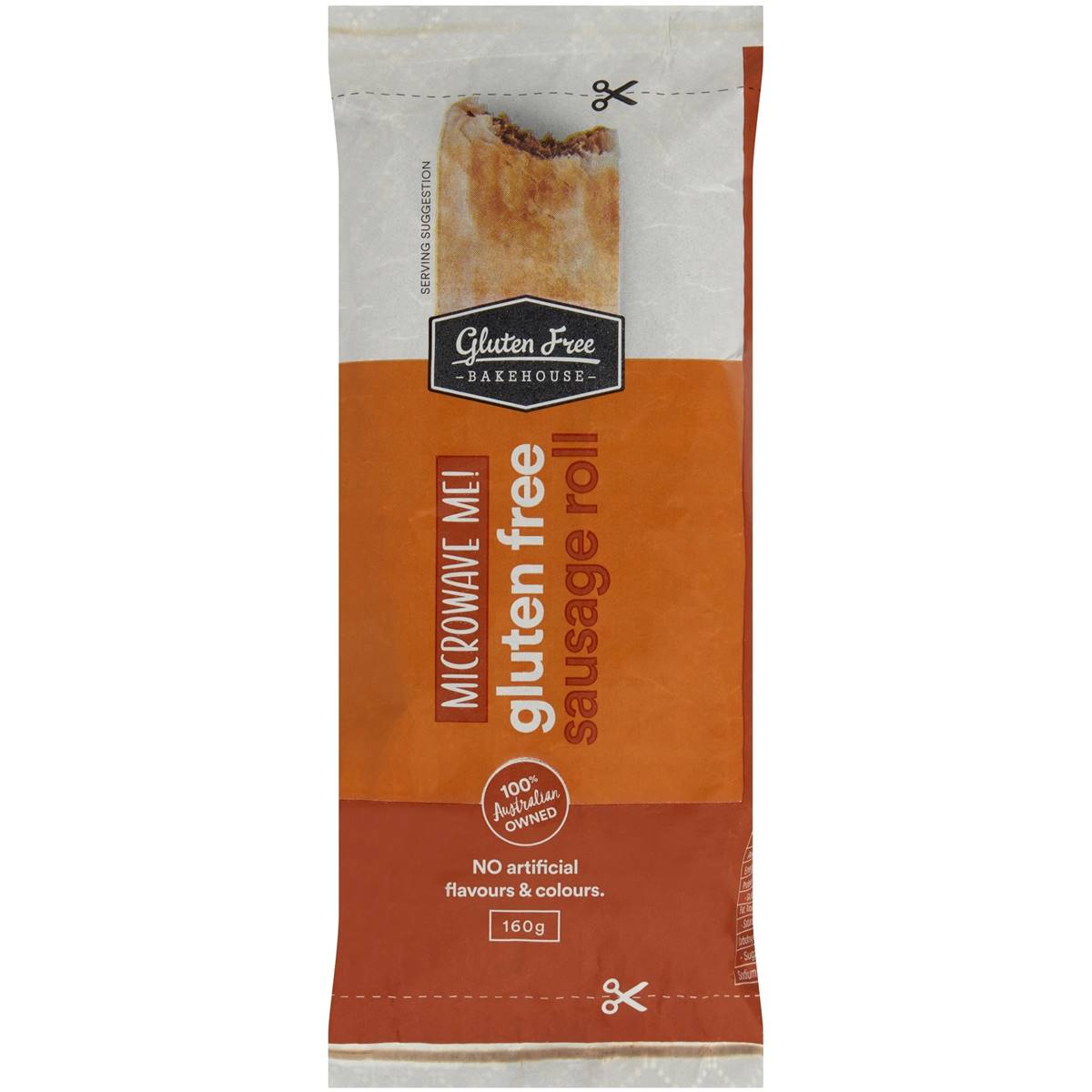 Calories in Gluten Free Bakehouse Microwavable Gluten Free Sausage Roll