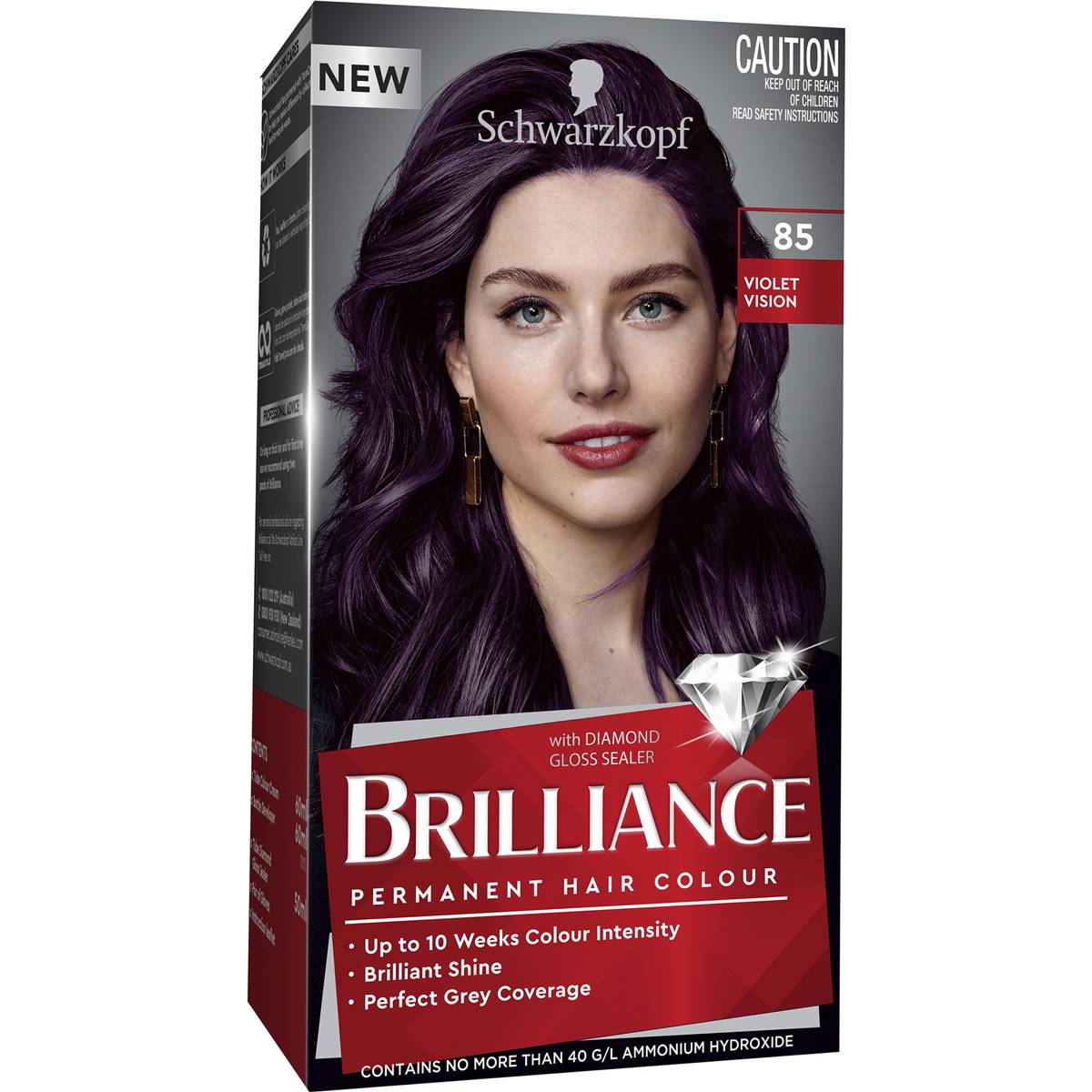 Schwarzkopf Brilliance Permanent Hair Colour Violet Vision each