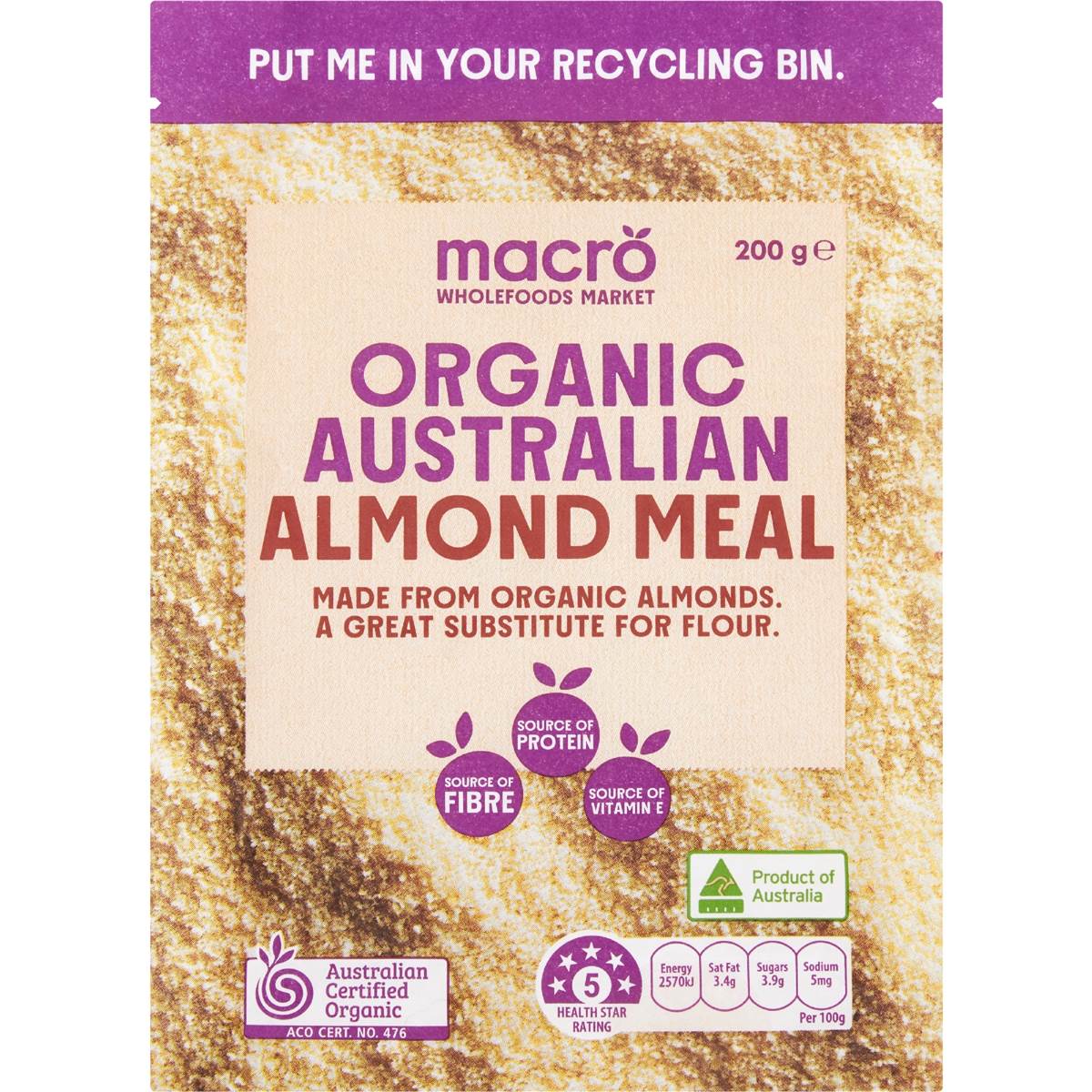 Macro Organic Australian Almond Meal