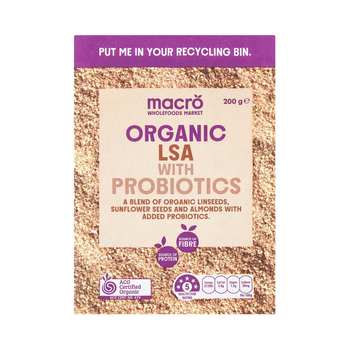 Macro Organic LSA with Probiotics