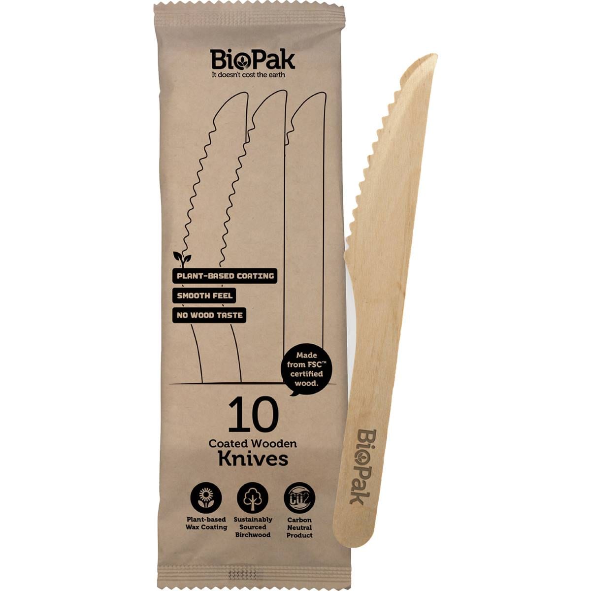 BioPak Wooden Knives