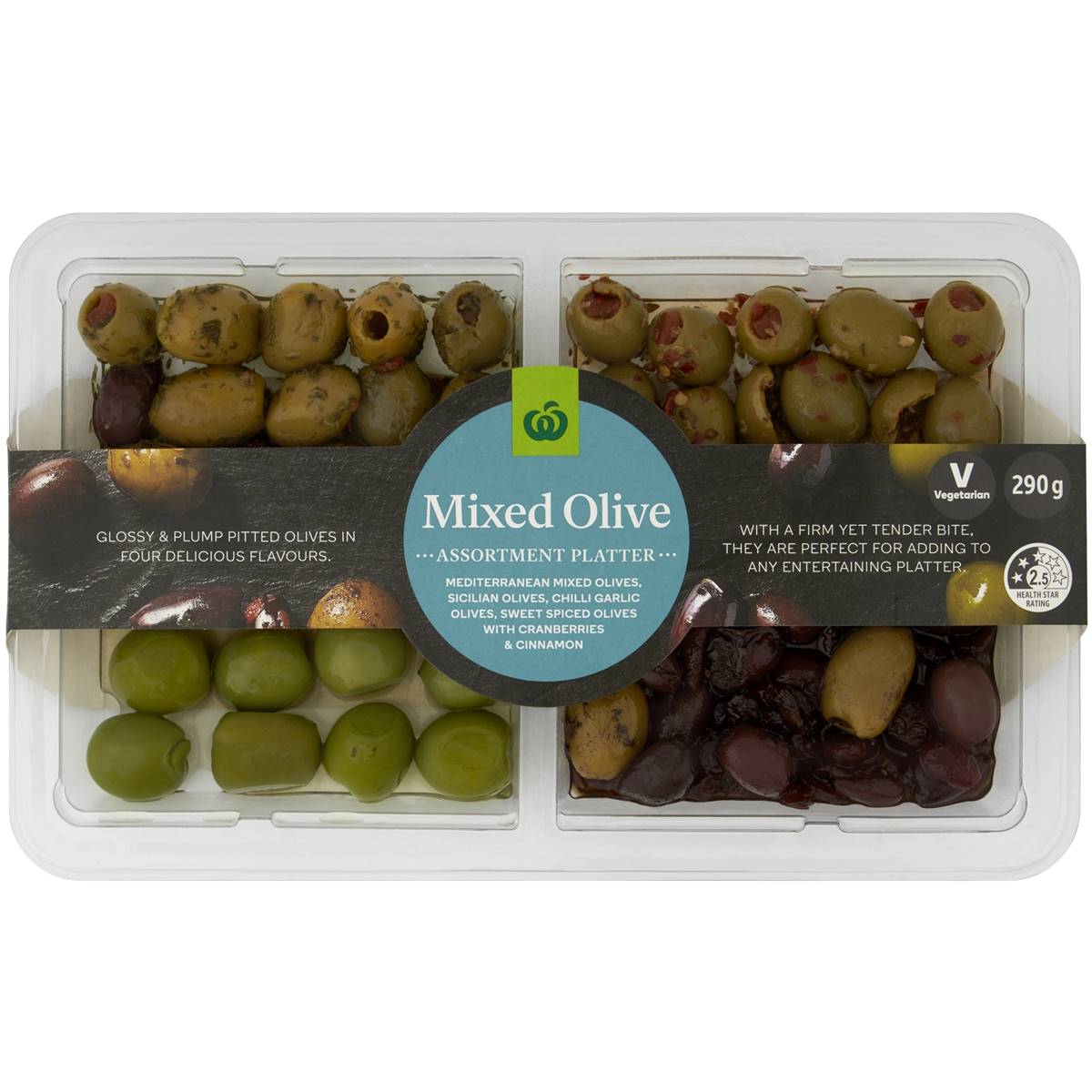 Calories in Woolworths Mixed Olive Assortment Platter