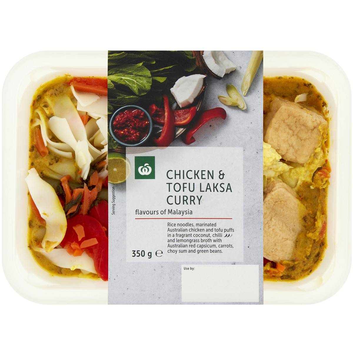 Calories in Woolworths Chicken & Tofu Laksa Curry