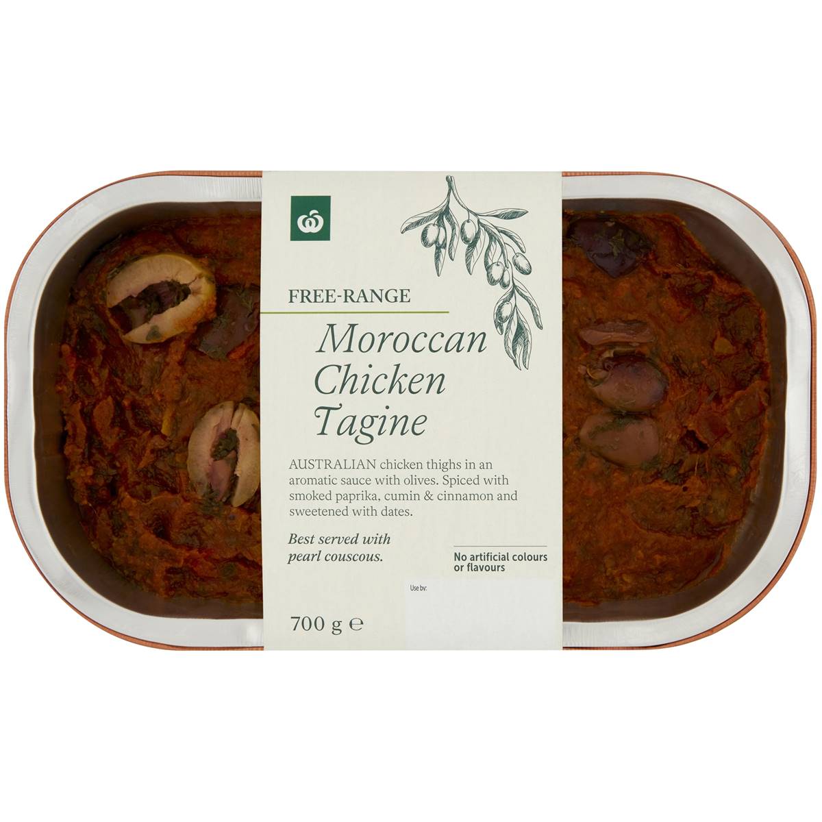 Calories in Woolworths Free Range Moroccan Chicken Tagine
