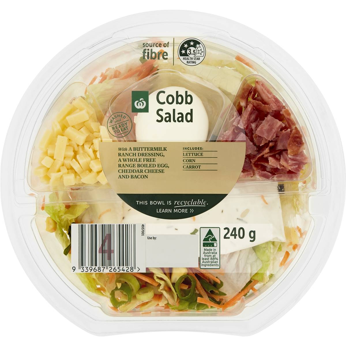 Calories in Woolworths Cobb Salad Bowl