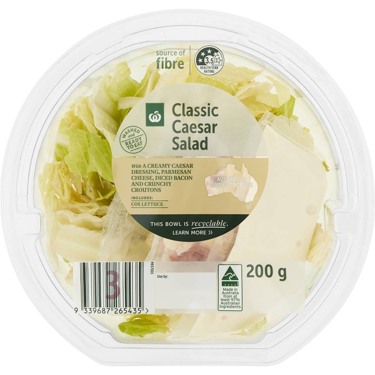 Calories in Woolworths Caesar Salad Bowl