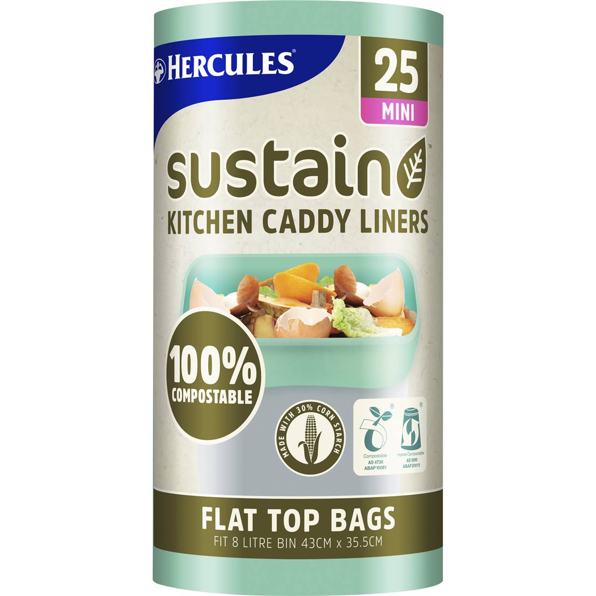 Hercules Sustain 100% Compostable Bags Mini