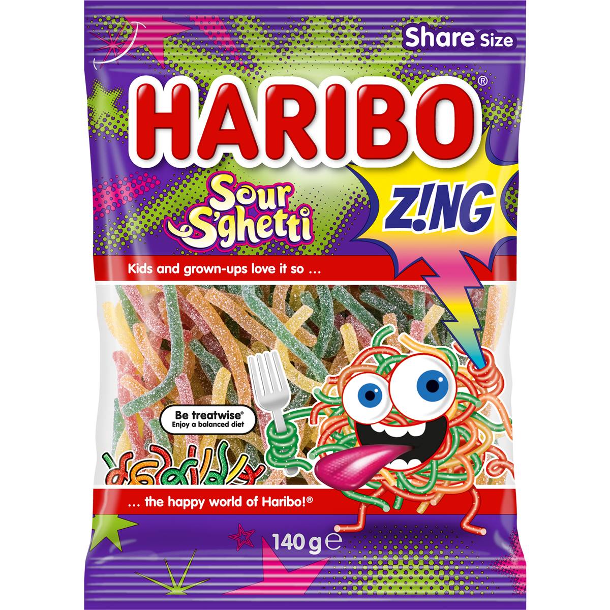 Haribo Sour S'Ghetti 140g