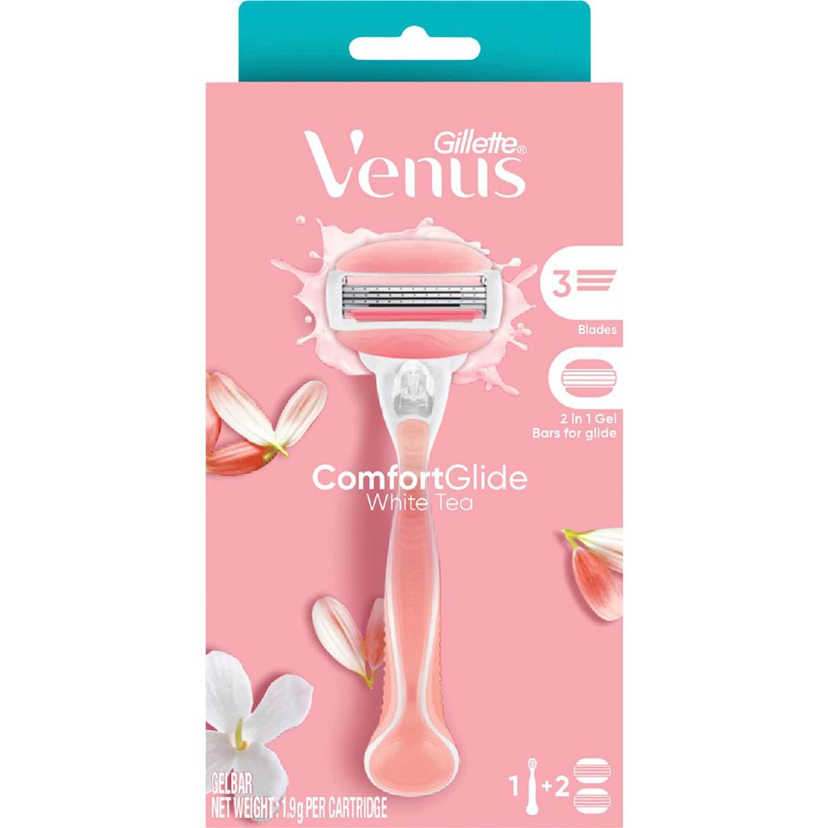 Gillette Venus Comfortglide White Tea Razor With 2 Blades each